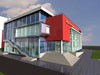 Эскиз-проект оформления фасада здания торгово-гостиничного комплекса «Барс» , г. Минусинск